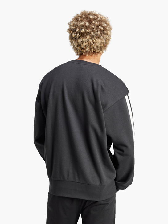 adidas Essentials 3-Streifen French Terry Sweatshirt Schwarz 142642 3