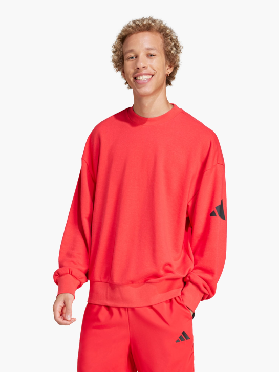 adidas Essentials Loose Fit 3 Bar Logo Sweatshirt Rot 142490 2