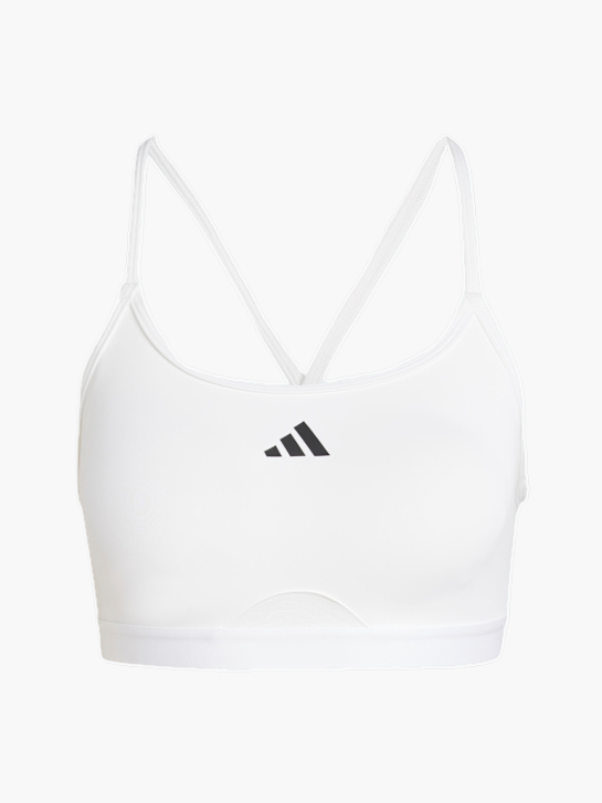 adidas Aeroreact Training 3-Streifen Sport-BH Weiß 132500 1