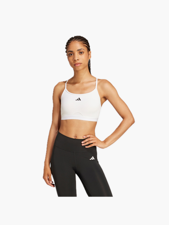 adidas Aeroreact Training 3-Streifen Sport-BH Weiß 132500 3