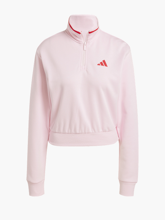 adidas Essentials Color Pop French Terry Crop Quarter-Zip Originals Jacke Rosa 142831 1
