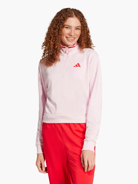 adidas Essentials Color Pop French Terry Crop Quarter-Zip Originals Jacke Rosa 142831 2