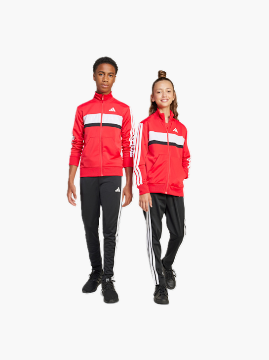 adidas Seasonal Essentials Tiberio 3-Streifen Tricot Kids Trainingsanzug Rot 132211 2
