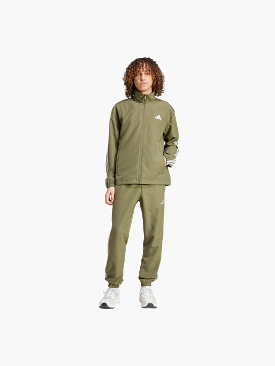 adidas 3-STREIFEN WOVEN TRAININGSANZUG Grün 156378 2