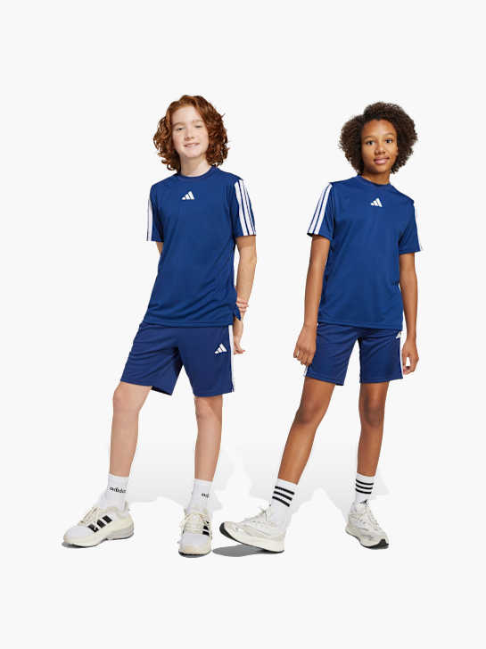 adidas Train Essentials 3-Streifen Kids Shorts Blau 142421 2
