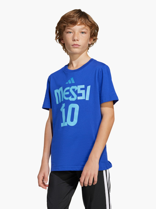 adidas Messi Name and Number Graphic Kids T-Shirt Blau 142540 2