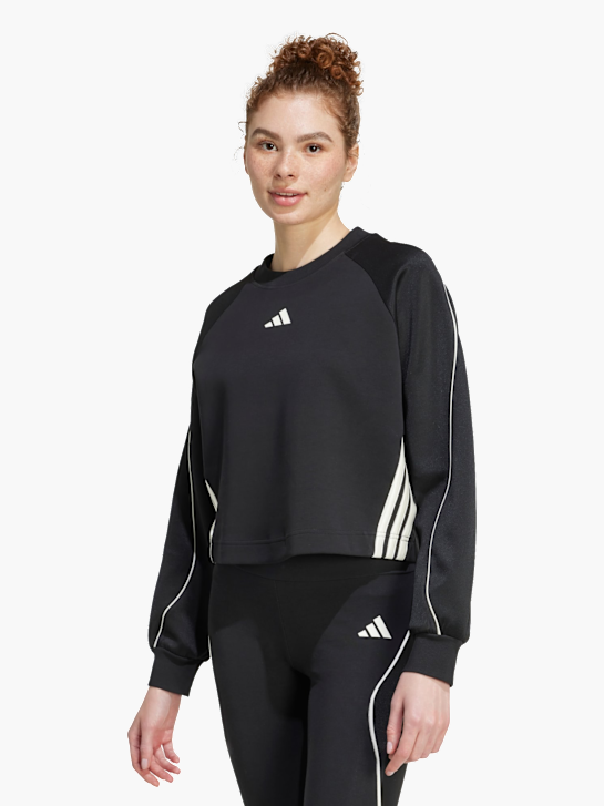 adidas Stadium 3-Streifen Sweatshirt mit Rundhalsausschnitt Schwarz 168793 2