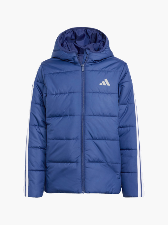 adidas Essentials 3-Streifen gefütterte Kinderjacke Blau 142223 1