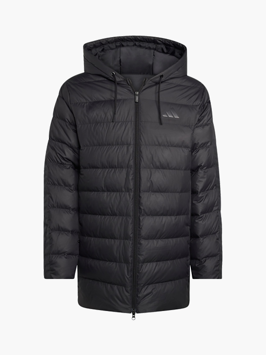 adidas Essentials CLIMAWARM 3-Streifen Light Daunenparka mit Kapuze Schwarz 168808 1