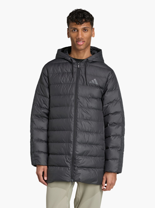 adidas Essentials CLIMAWARM 3-Streifen Light Daunenparka mit Kapuze Schwarz 168808 2