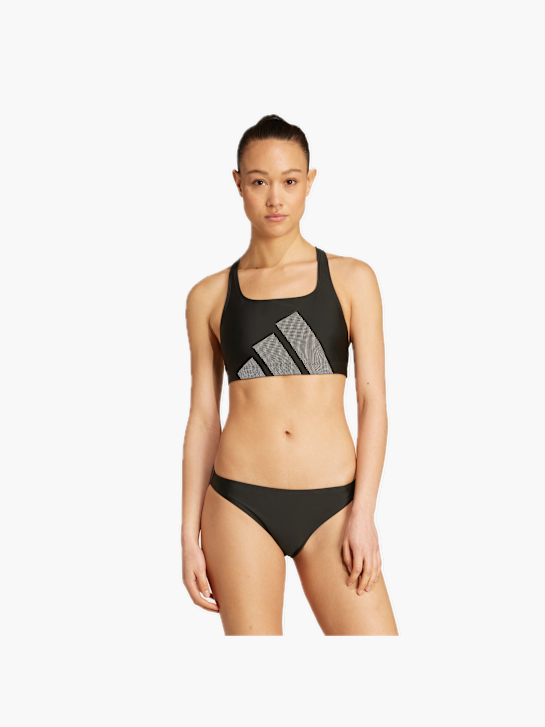 adidas Big Bars Bikini-Set mit C-förmigem Rücken Schwarz 132001 2