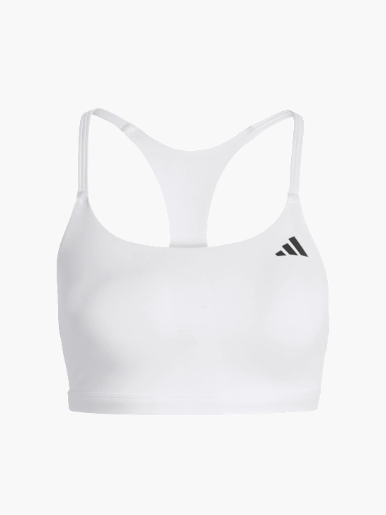 adidas Optime Essentials leicht stützender Workout BH Weiß 168786 1
