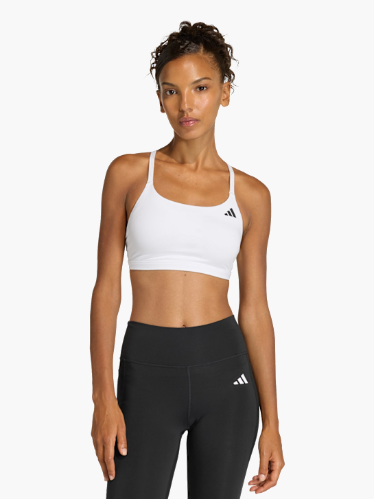 adidas Optime Essentials leicht stützender Workout BH Weiß 168786 3