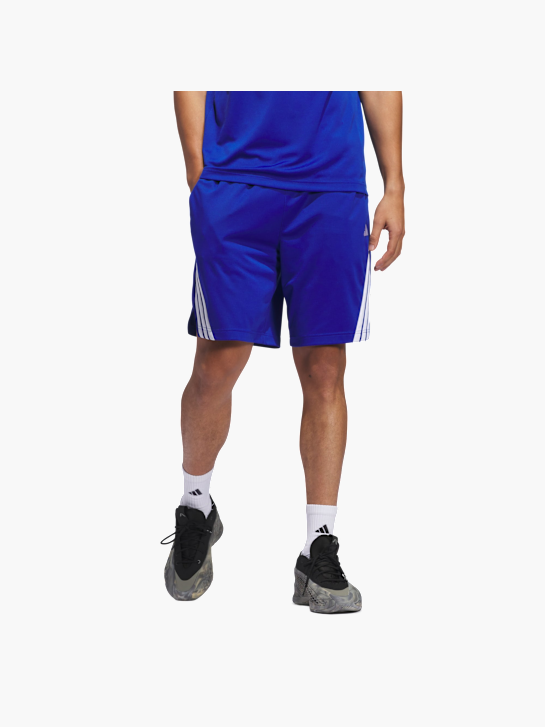 adidas Legends 3-Streifen Basketball Shorts Blau 156350 2