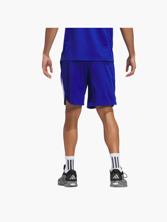 adidas Legends 3-Streifen Basketball Shorts Blau 156350 3