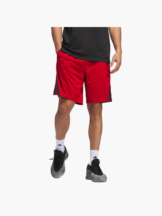 adidas Legends 3-Streifen Basketball Shorts Rot 156351 2