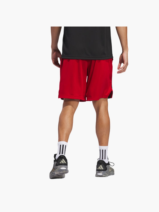 adidas Legends 3-Streifen Basketball Shorts Rot 156351 3