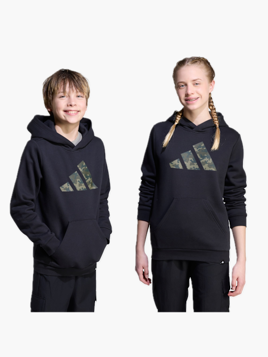 adidas Kapuzenpullover mit Camouflage-Grafik für Kinder Schwarz 132048 2