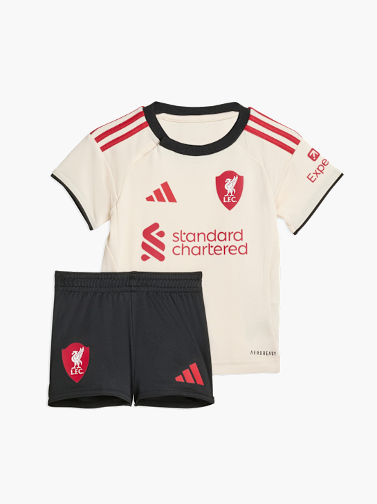 adidas Liverpool FC 25/26 Mini-Auswärtsausrüstung für Kinder Weiß 141550 1