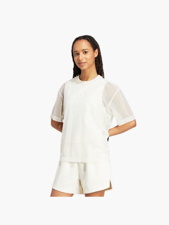 adidas Soft Lux Mesh T-Shirt Weiß 132088 2