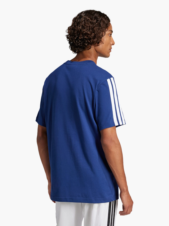 adidas Essentials 3-Streifen Single Jersey T-Shirt Blau 141420 3