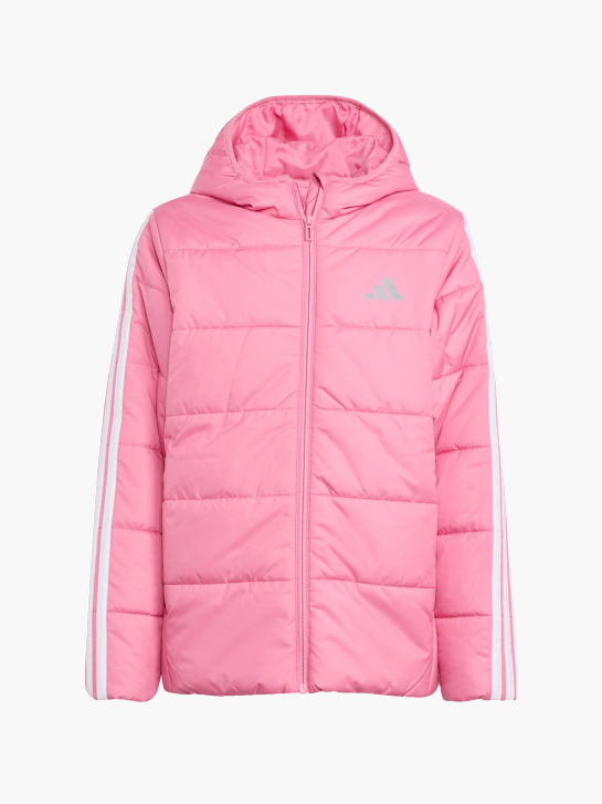 adidas Essentials 3-Streifen gefütterte Kinderjacke Pink 142225 1