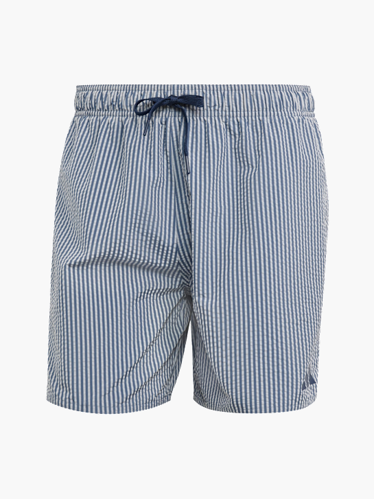 adidas Seersucker Gestreifte Badeshorts 5 Zoll Weiß 142217 1