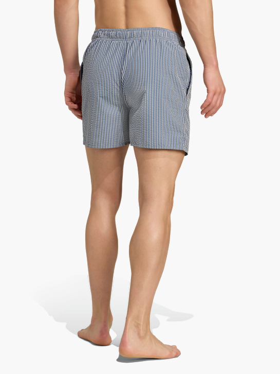 adidas Seersucker Gestreifte Badeshorts 5 Zoll Weiß 142217 3