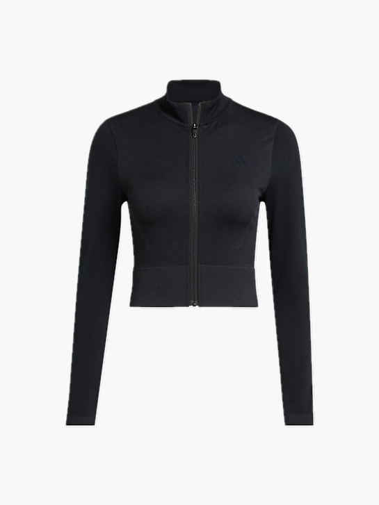 adidas Workout Essentials Strickjacke mit durchgehendem Reißverschluss Schwarz 133835 1