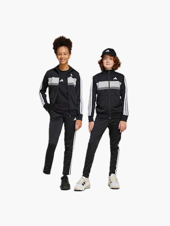 adidas Seasonal Essentials Tiberio 3-Streifen Tricot Kids Trainingsanzug Schwarz 132212 2