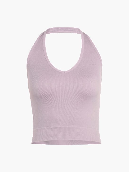 adidas Workout Essentials Knit Neckholder T-Shirt Lila 156860 1