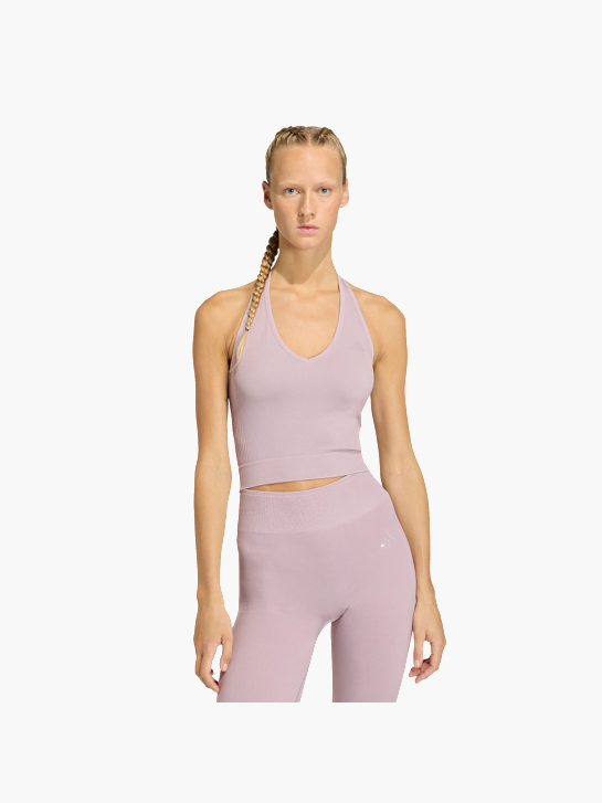 adidas Workout Essentials Knit Neckholder T-Shirt Lila 156860 2