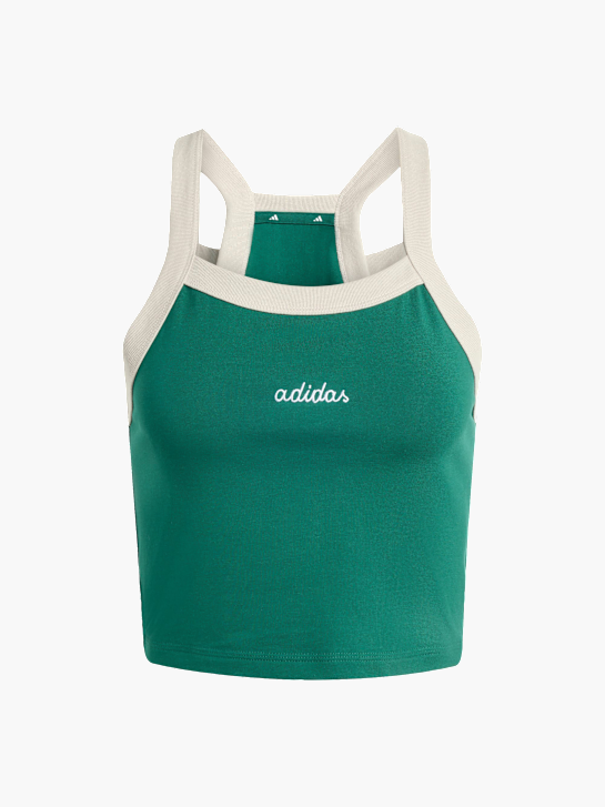 adidas Seasonal Essentials Colorpop Tanktop mit aufgestickter Grafik Grün 156080 1