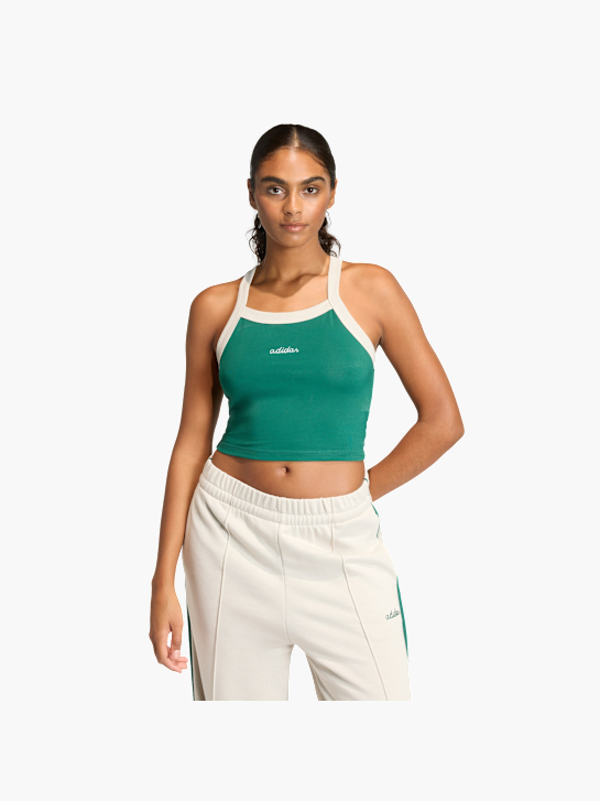 adidas Seasonal Essentials Colorpop Tanktop mit aufgestickter Grafik Grün 156080 2