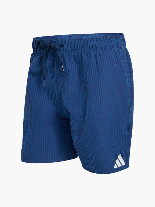 adidas Seersucker Gestreifte Badeshorts 5 Zoll Blau 156306 1