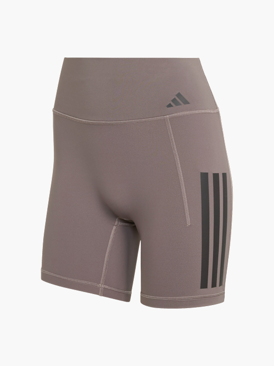adidas Optime Workout 3-Streifen kurze Leggings Braun 156891 1