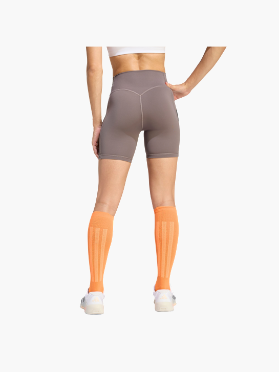 adidas Optime Workout 3-Streifen kurze Leggings Braun 156891 3