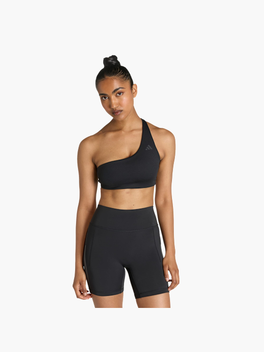 adidas Optime Workout Rib One-Shoulder-BH mit leichtem Halt Schwarz 156199 3