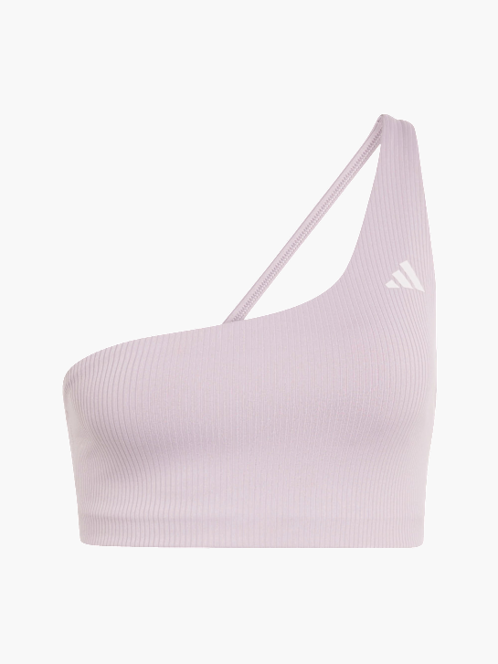 adidas Optime Workout Rib One-Shoulder-BH mit leichtem Halt Flieder 156200 1