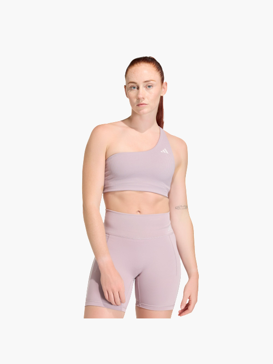 adidas Optime Workout Rib One-Shoulder-BH mit leichtem Halt Flieder 156200 3