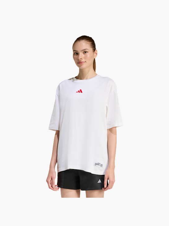 adidas MINI EMBROIDERY OVERSIZED GRAPHIC T-SHIRT Weiß 156929 2