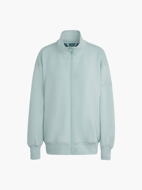 adidas Soft Lux Oberteil, durchgehender Reißverschluss, locker geschnitten Grün 156333 1