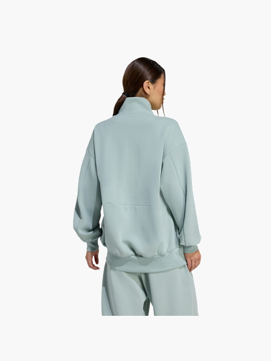adidas Soft Lux Oberteil, durchgehender Reißverschluss, locker geschnitten Grün 156333 3