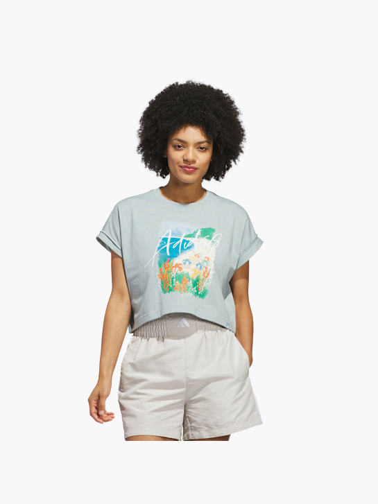 adidas SUMMER ROMANCE GRAPHIC T-SHIRT Grün 157344 2