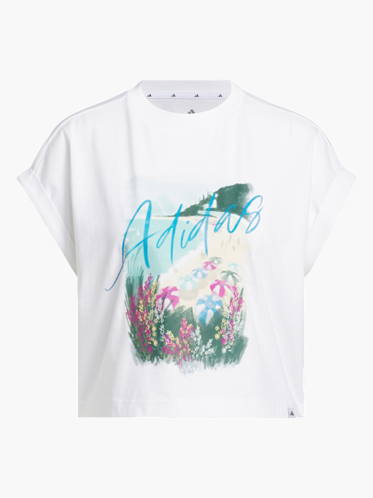 adidas SUMMER ROMANCE GRAPHIC T-SHIRT Weiß 157345 1