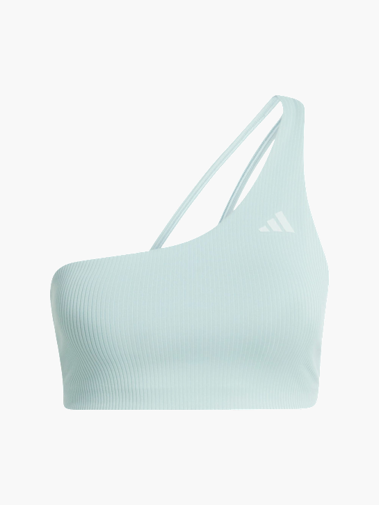 adidas Optime Workout Rib One-Shoulder-BH mit leichtem Halt Grün 156201 1