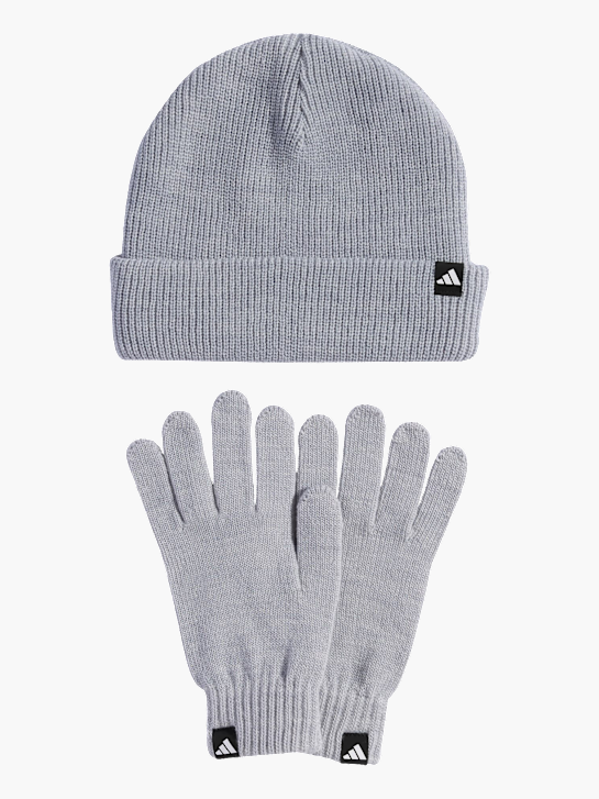 adidas Set aus Handschuhen und Mütze Grau 142574 1