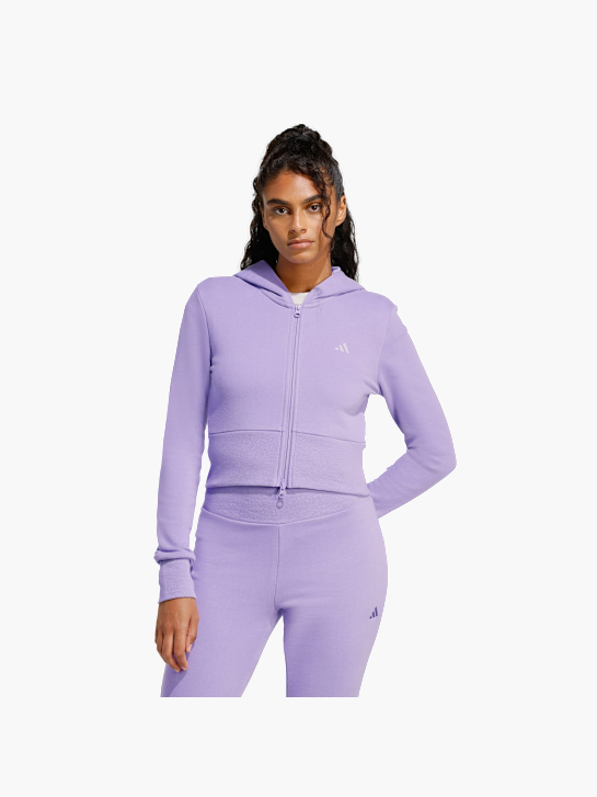 adidas Seasonal Essentials French Terry Track Top mit durchgehendem Reißverschluss Lila 156344 1