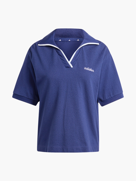 adidas Seasonal Essentials Colorpop Poloshirt mit aufgestickter Grafik Blau 156727 1