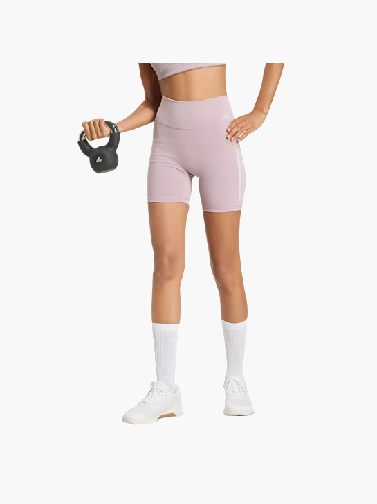 adidas Optime Workout 3-Streifen kurze Leggings Lila 156894 2